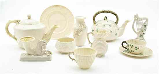 Appraisal: A Group of Belleek Table Articles comprising teapots a coffee