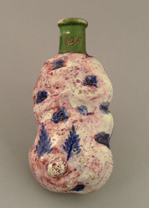 Appraisal: Staffordshire potato-form flask dated h