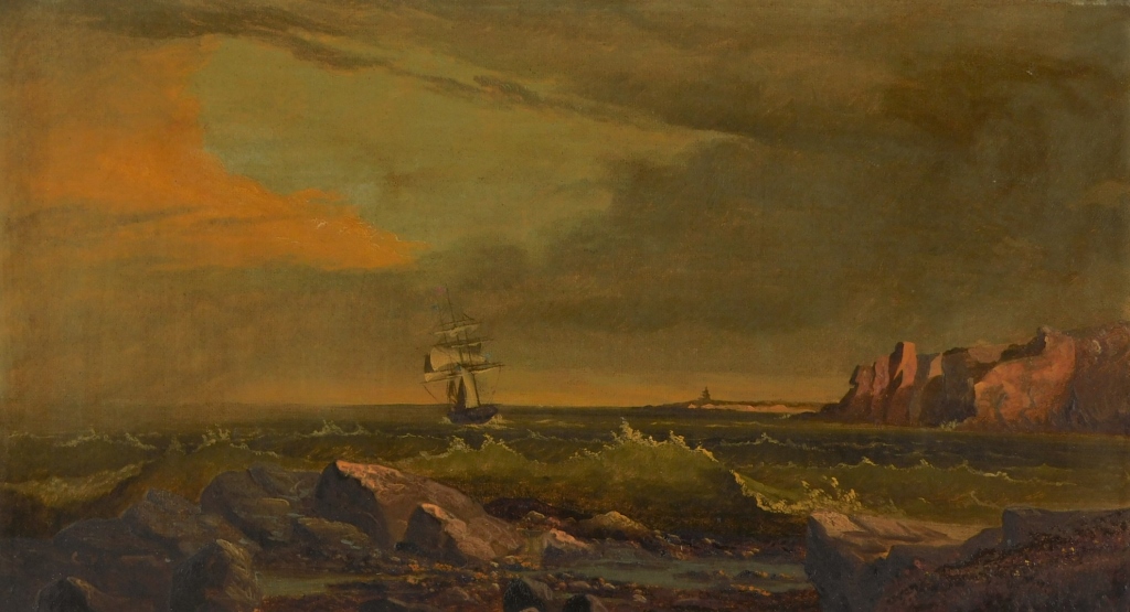 Appraisal: CHARLES KIMBALL MARITIME MAINE SEASCAPE PAINTING Charles Frederick KimballMaine -