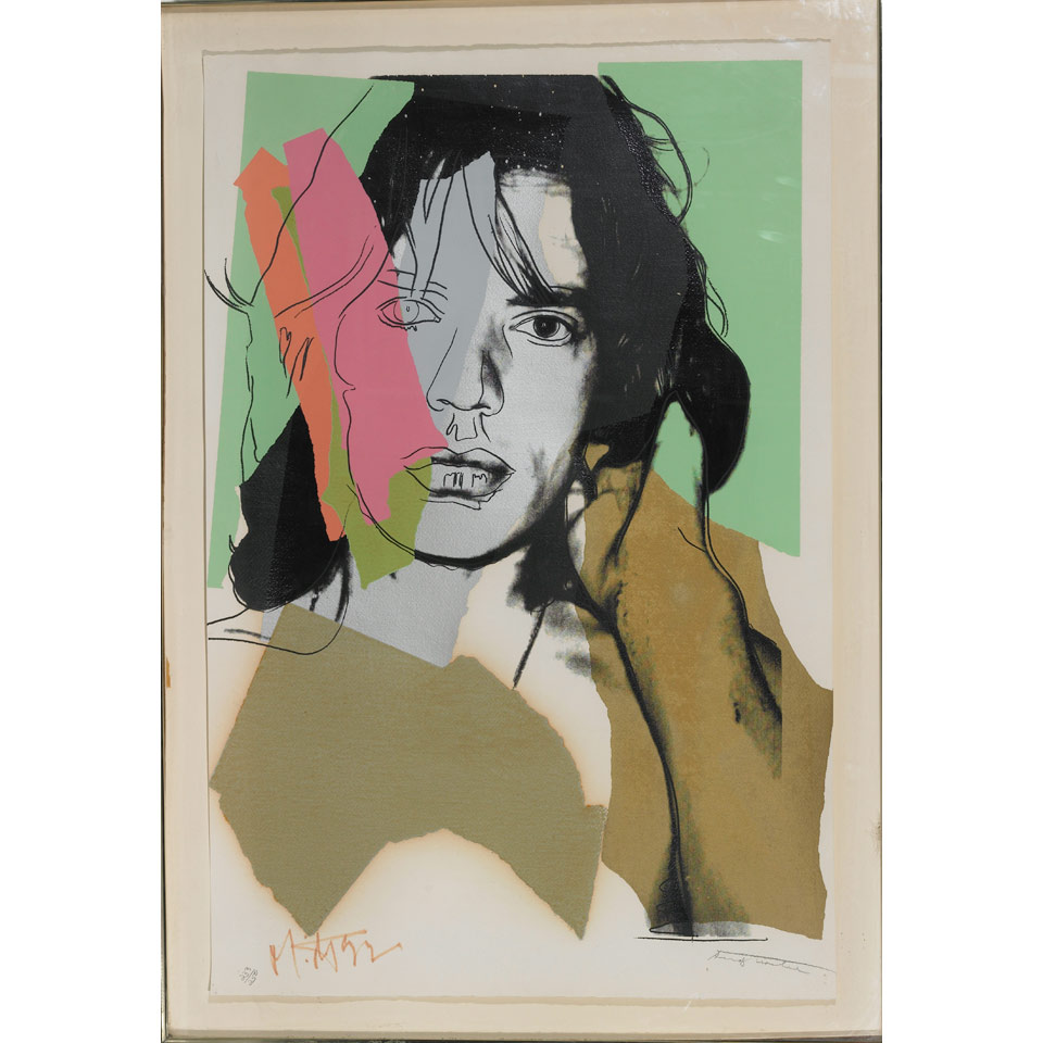 Appraisal: Andy Warhol - American MICK JAGGER F S II Colour