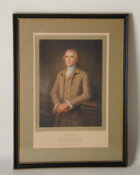 Appraisal: David Silvette Young Jefferson st Edition Print pencil signed A