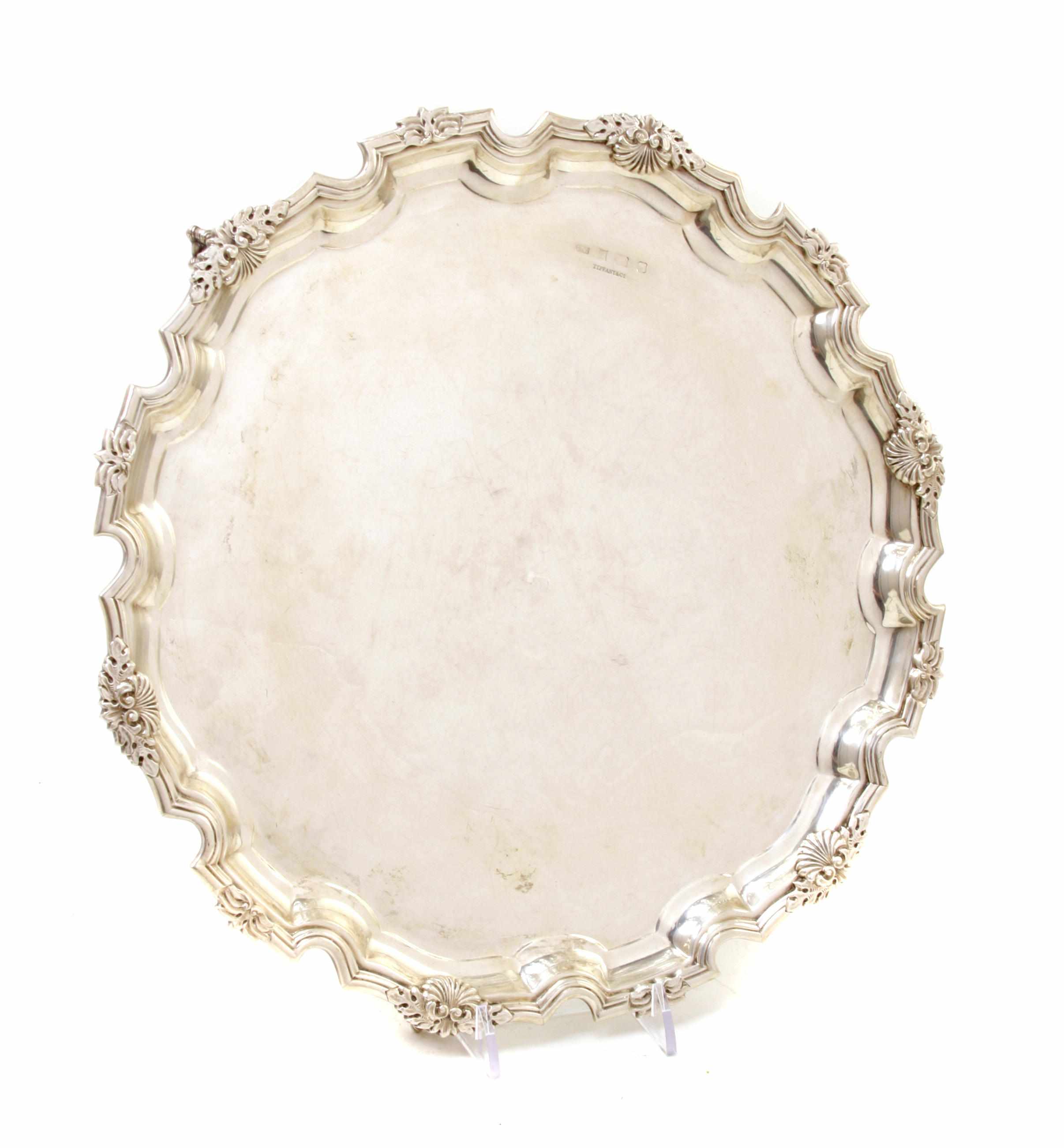 Appraisal: An Elizabeth II sterling silver salver Tiffany Co Birmingham In