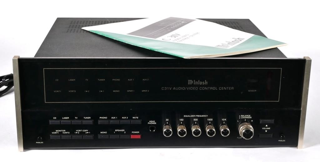 Appraisal: McIntosh C V A V control center with manual Unit