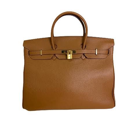 Appraisal: Hermes Birkin Handbag Gold Togo w Gold Hardware Hermes Birkin