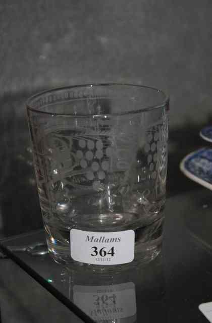 Appraisal: A TH CENTURY WHISKY GLASS engraved with Sunderland bridge and