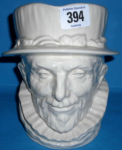 Appraisal: Royal Doulton large all white character Jug Beefeater with GR