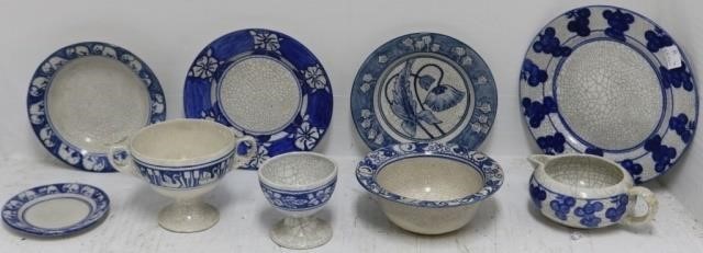 Appraisal: PIECES OF DEDHAM POTTERY TO INCLUDE A GRAPE PATTERN PLATE