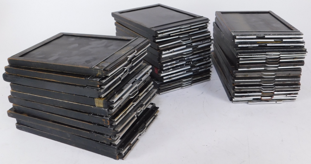 Appraisal: LOT OF X WOOD FRAME FILM HOLDERS Lot of x