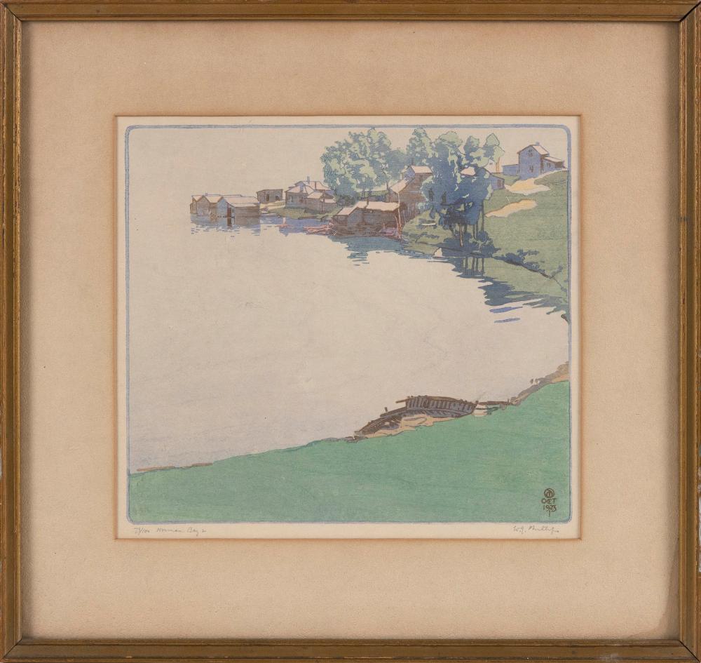 Appraisal: WALTER JOSEPH PHILLIPS CANADA - NORMAN BAY COLOR WOODCUT X