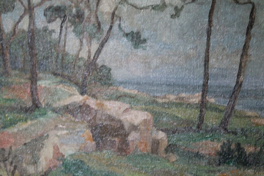 Appraisal: ARR Josselin Bodley - A coastal scene near Cannes oil