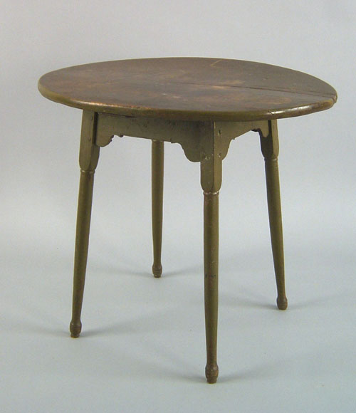 Appraisal: New England painted tavern table ca with an oval top