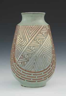 Appraisal: A Japanese Studio Pottery Vase th Century The earthenware vase