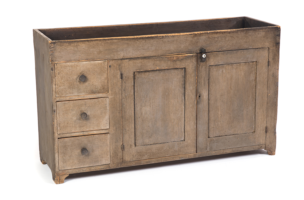 Appraisal: AMERICAN DRY SINK Ca - Painted drysink in a later