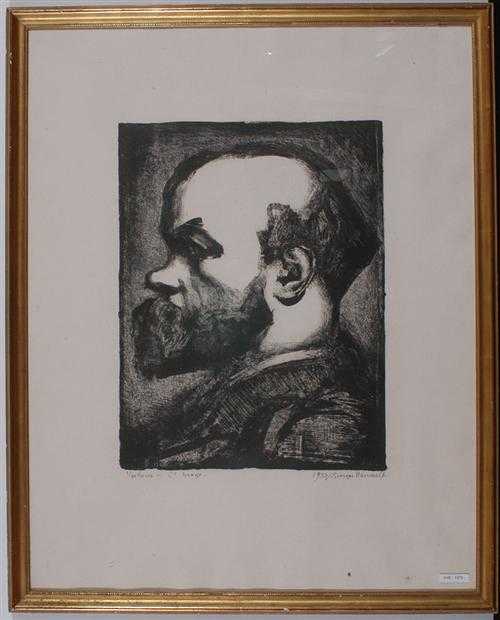 Appraisal: ROUAULT GEORGES Paris Verlaine Lithograph nd image Signed Georges Rouault