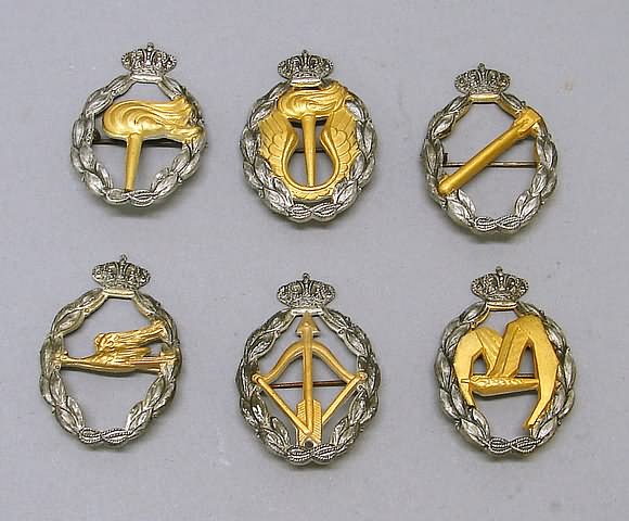 Appraisal: Grouping of Italian World War II aviation qualification badges by