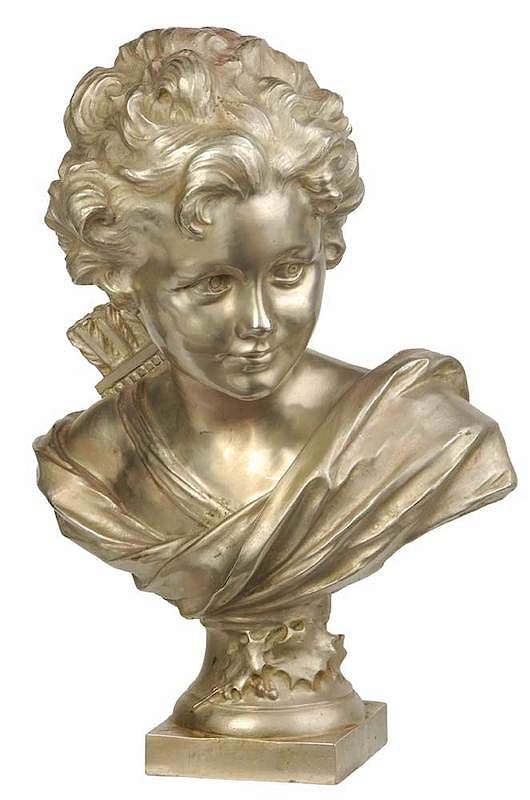 Appraisal: Agathon L onard French - Bust of Artemis signed ALEONARD