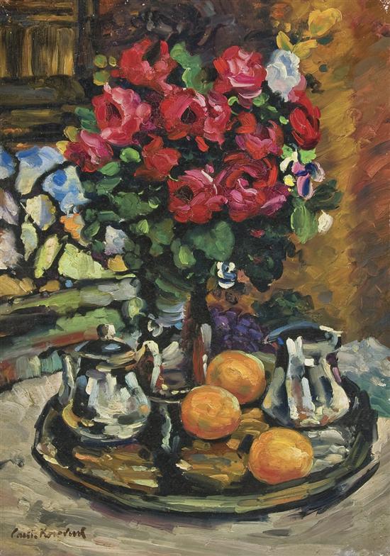 Appraisal: KONSTANTIN ALEXEIEVITCH KOROVIN Russian - Still Life oil on canvas