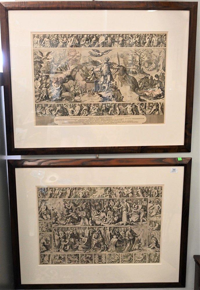 Appraisal: Two After Domenico Beccafumi Italian - engravings on paper circa