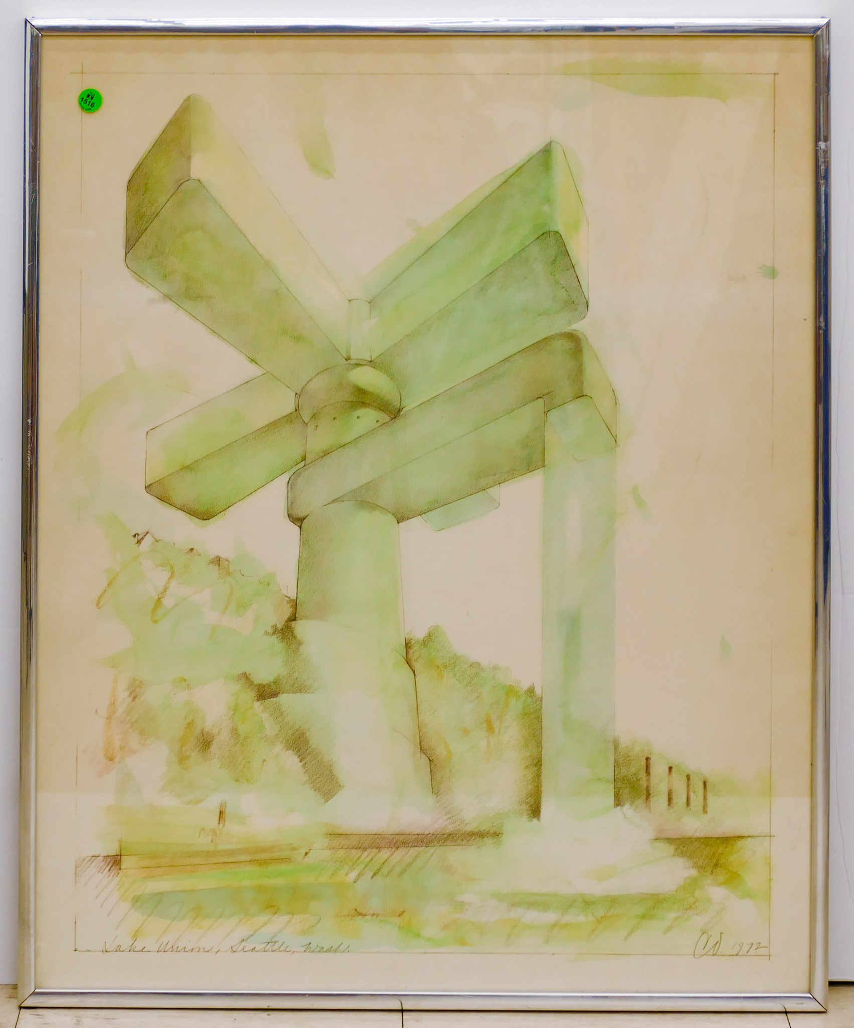 Appraisal: Claes Oldenburg Lake Union Poster Framed ''x ''