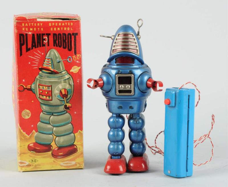 Appraisal: Japanese Tin Litho Planet Robby Robot O B Battery -