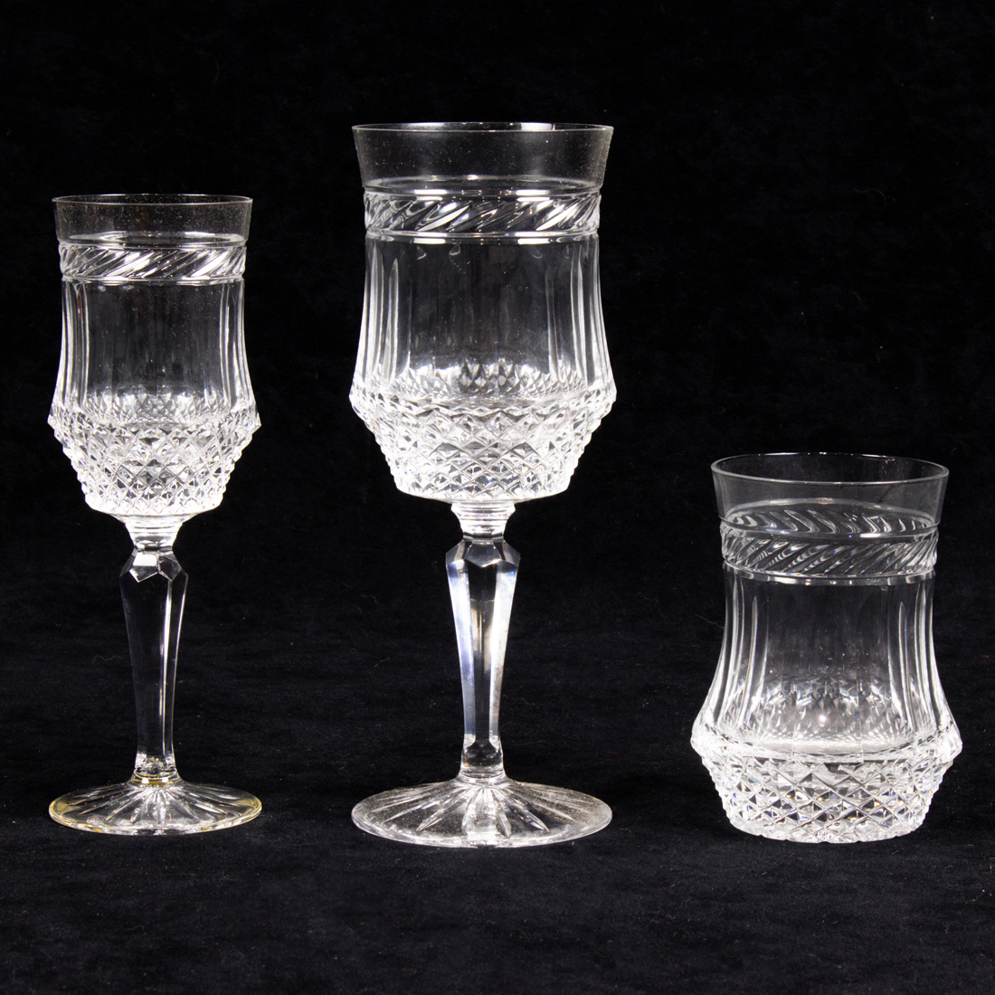 Appraisal: LOT OF GALWAY CUT GLASS SUITE OF STEMWARE IN THE