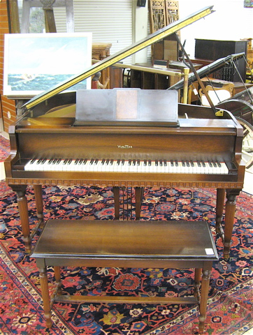 Appraisal: BABY GRAND PIANO WITH MATCHING BENCH The Wurlitzer Co American