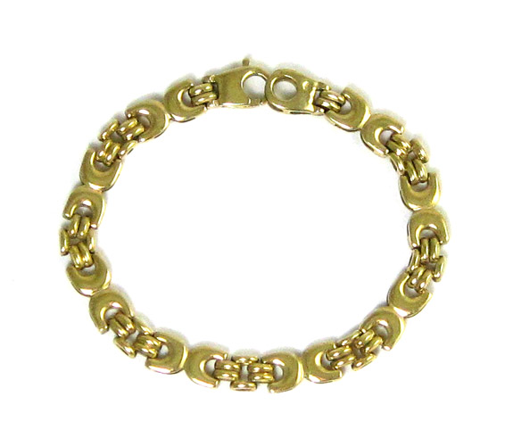 Appraisal: NINE KARAT GOLD CHAIN BRACELET measuring - inches in length