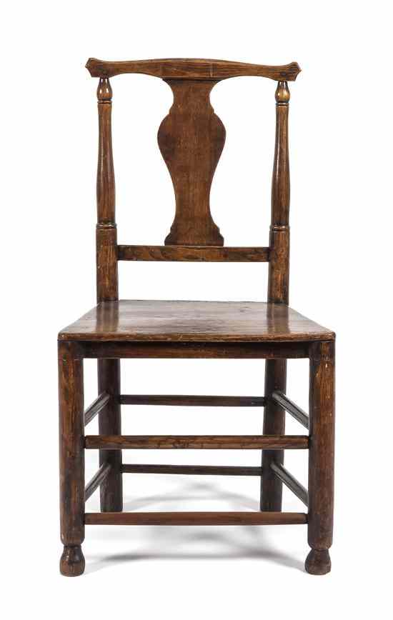 Appraisal: An English Oak Side Chair circa - having a serpentine