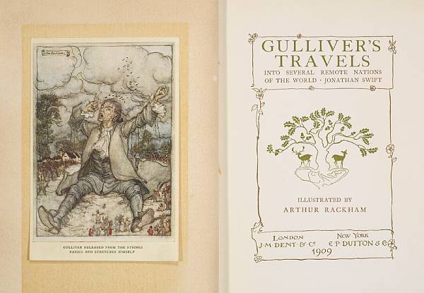 Appraisal: RACKHAM ARTHUR SWIFT JONATHAN Gulliver's Travels into Several Remote Nations