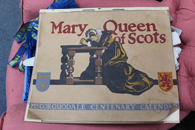 Appraisal: A MCCORQUODALE MARY QUEEN OF SCOTS WALL CALENDAR from with