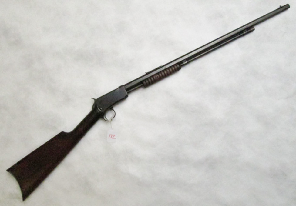 Appraisal: WINCHESTER MODEL SLIDE ACTION RIFLE short caliber octagonal barrel blued