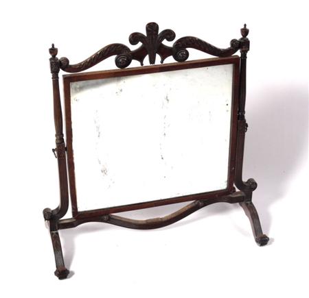 Appraisal: An early th century swing frame dressing mirror the rectangular