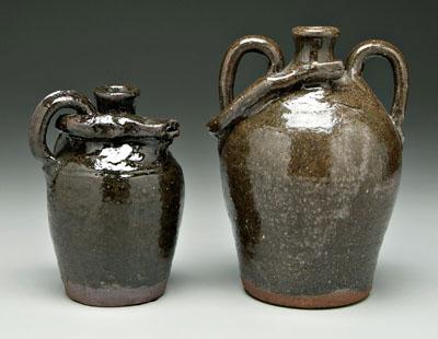 Appraisal: Two B B Craig stoneware snake jugs one with two