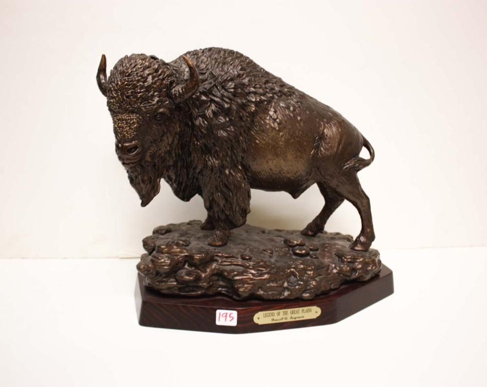 Appraisal: RUSSELL D JORGENSEN United States - bronze-clad sculpture Legend of