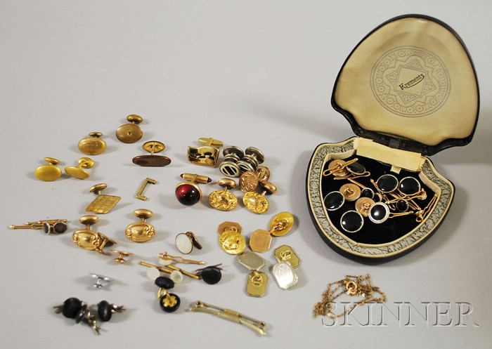 Appraisal: Group of Gentleman's Cuff Links and Dress Accessories