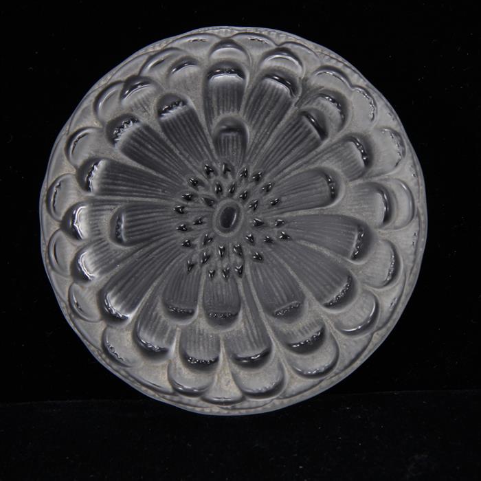 Appraisal: Lalique crystal 'Dahlia' powder box H x W