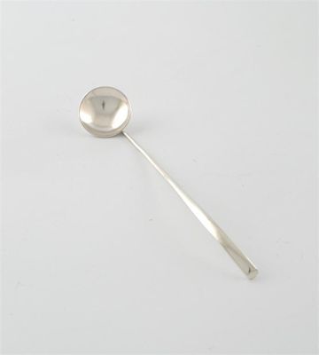 Appraisal: By Kerry O'Conner a modern silver condiment ladle Birmingham part