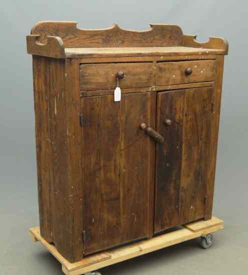 Appraisal: th c primitive jelly cupboard '' W '' D ''