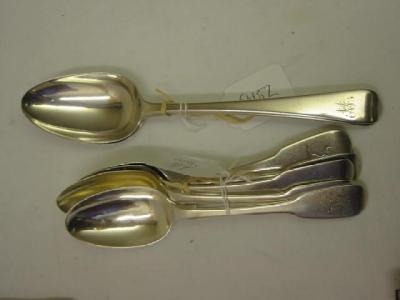 Appraisal: A PAIR OF GEORGE III TABLE SPOONS in Old English