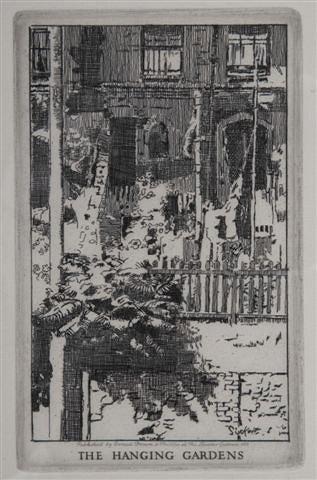 Appraisal: WALTER SICKERT - - 'The Hanging Gardens' etching x