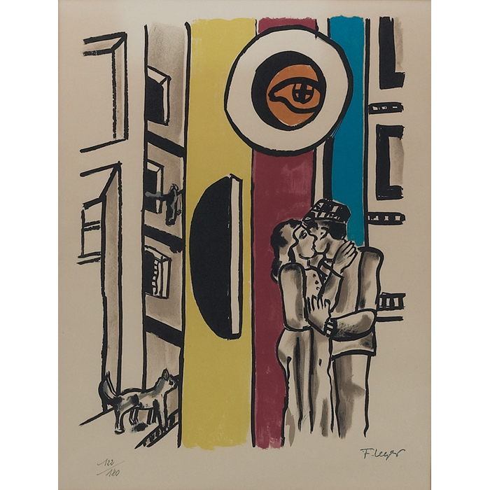 Appraisal: Fernand Leger French - ''Untitled'' c color lithograph '' x