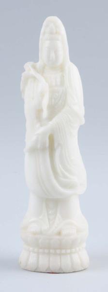 Appraisal: Asian White Stone Sculpture This sculpture is made on a