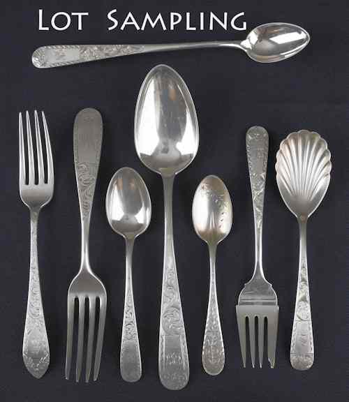 Appraisal: Collection of sterling silver flatware mostly S Kirk Son ozt