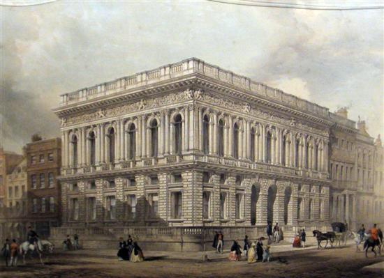 Appraisal: th century lithograph The Army and Navy Club House published