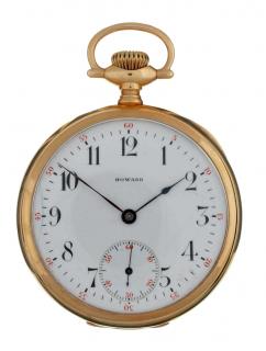 Appraisal: Howard Howard k Gold Open Face Pocket Watch mm case