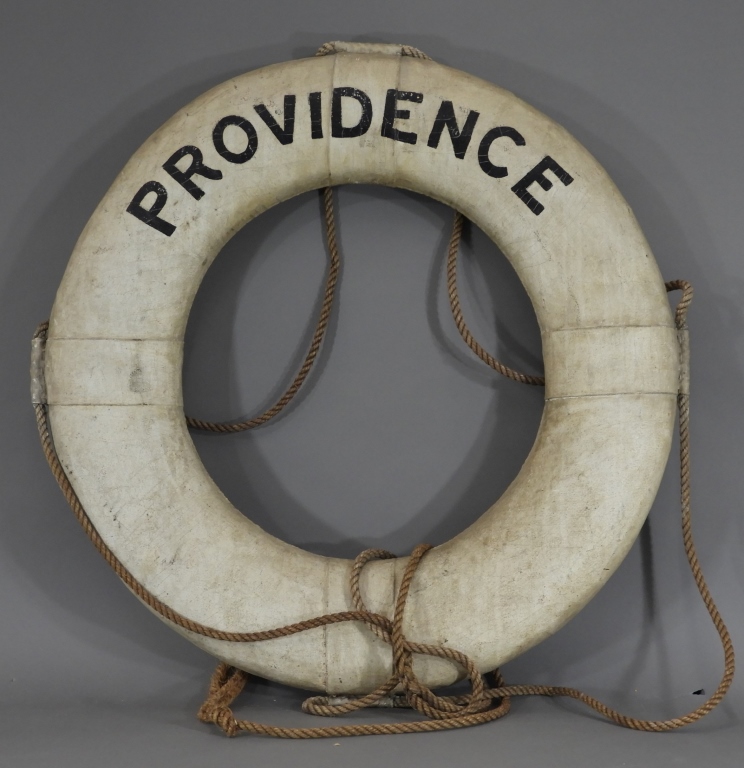 Appraisal: STEAMER PROVIDENCE FALL RIVER LINE LIFE RING BUOY Rhode Island