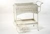 Appraisal: TEA CART - Bar Harbor painted white wicker tea cart