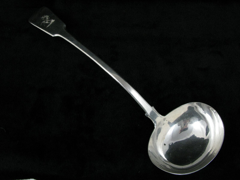 Appraisal: Georgian Sterling Silver Punch Ladle bears London hallmark and JH