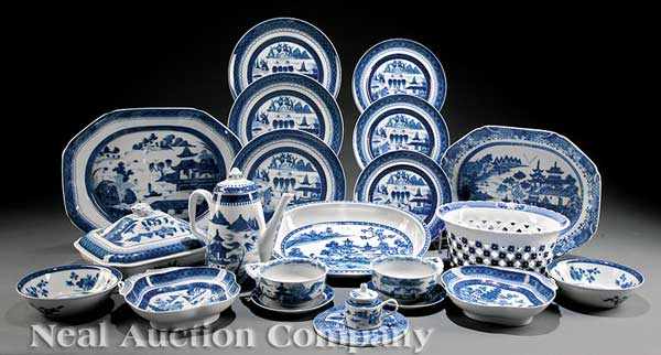 Appraisal: A Mottahedeh Blue Canton Porcelain Dinner Service pattern commissioned by