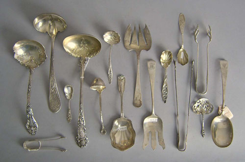 Appraisal: American sterling silver serving utensils by Alvin Gorham and Wise